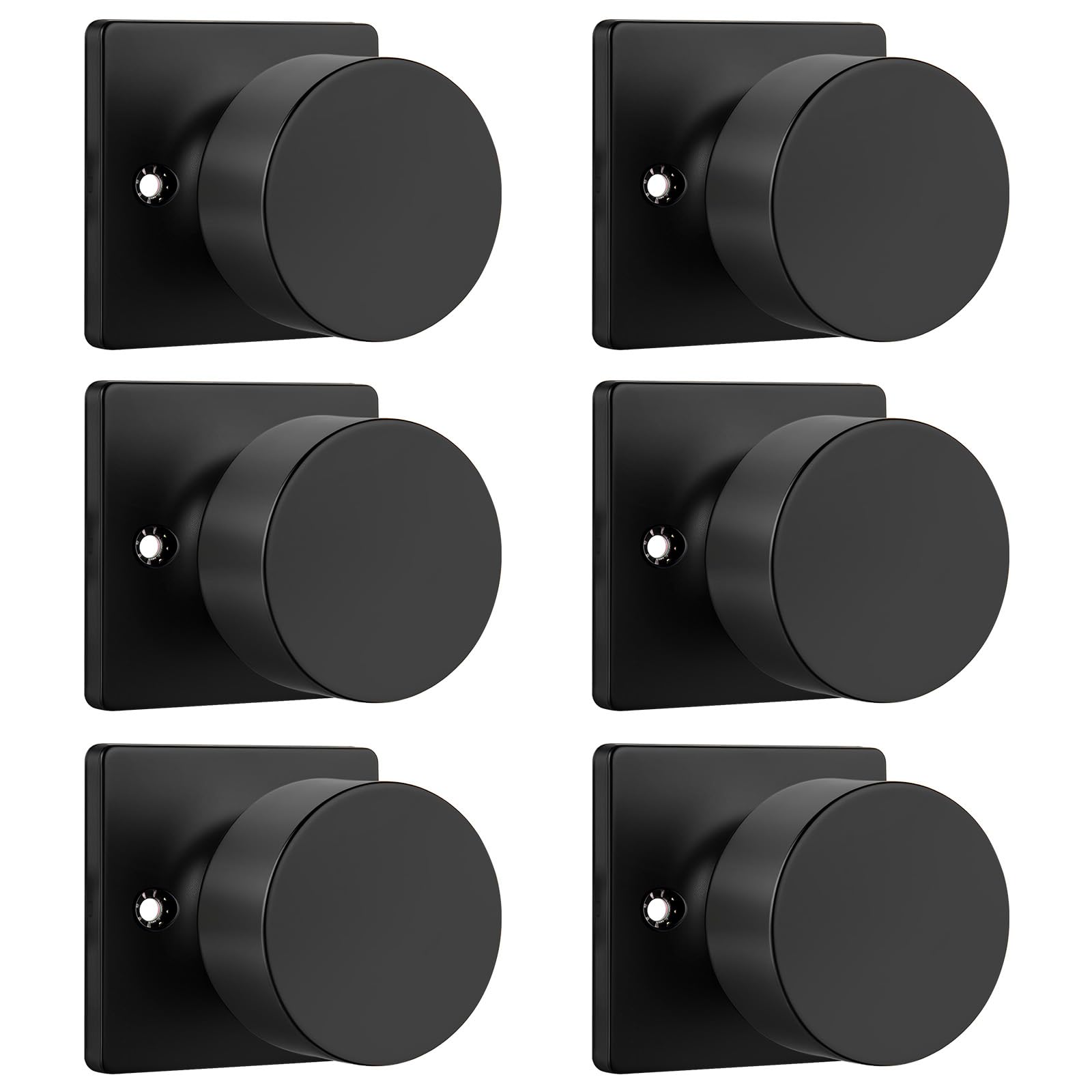 Haidms Matte Black Door Knobs - 6 Pack -17