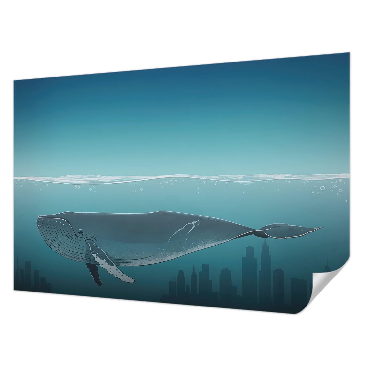 Revêtement mural autocollant haut de gamme 104x70 cm Tulup Harmonie de l'eau
