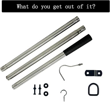 Hook rod attic telescopic rod with hooks attic ladder parts suitable for the restoration of old attic ladder pull cord