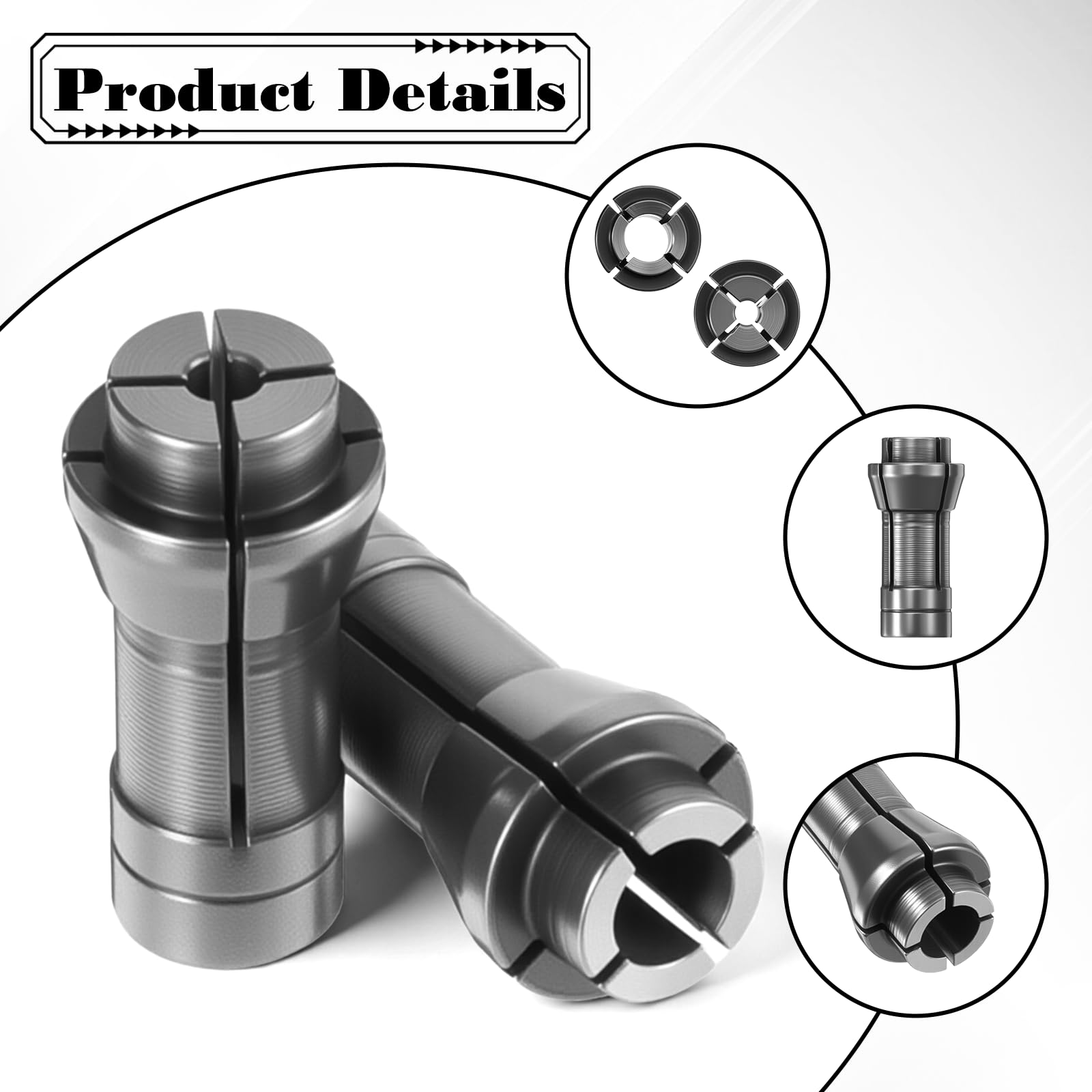 Die Grinder Collets - 1/4" & 1/8" Adapters -7 Die Grinder Collets - 1/4" & 1/8" Adapters -7