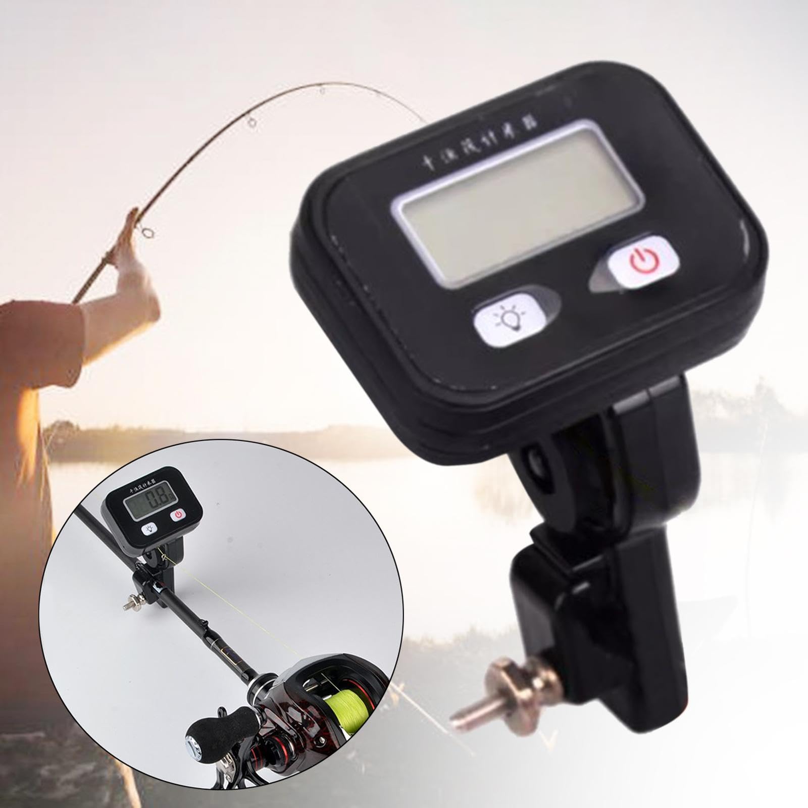 LED Fishing Line Depth Finder for Sea Reel(Mount on Fishing Rod)