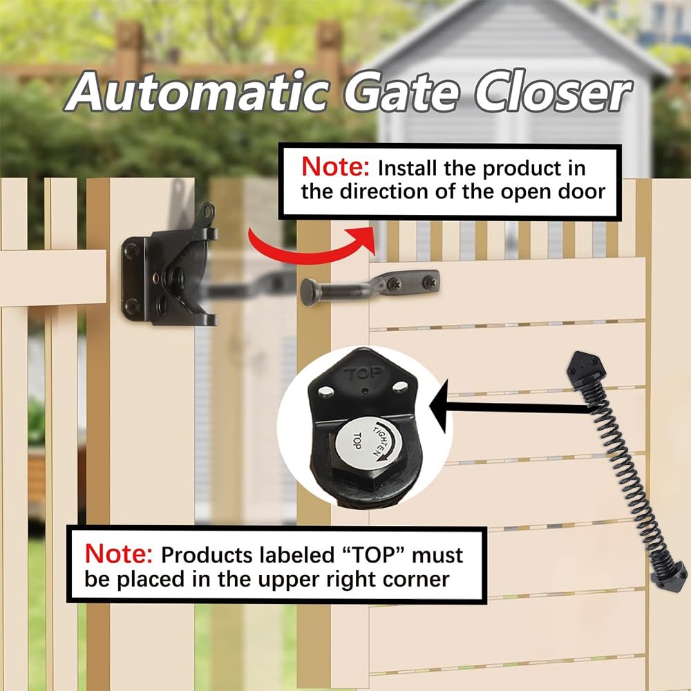 Heavy Duty Self Closing Gate Spring SANKINS 14" Gate Spring Self ...