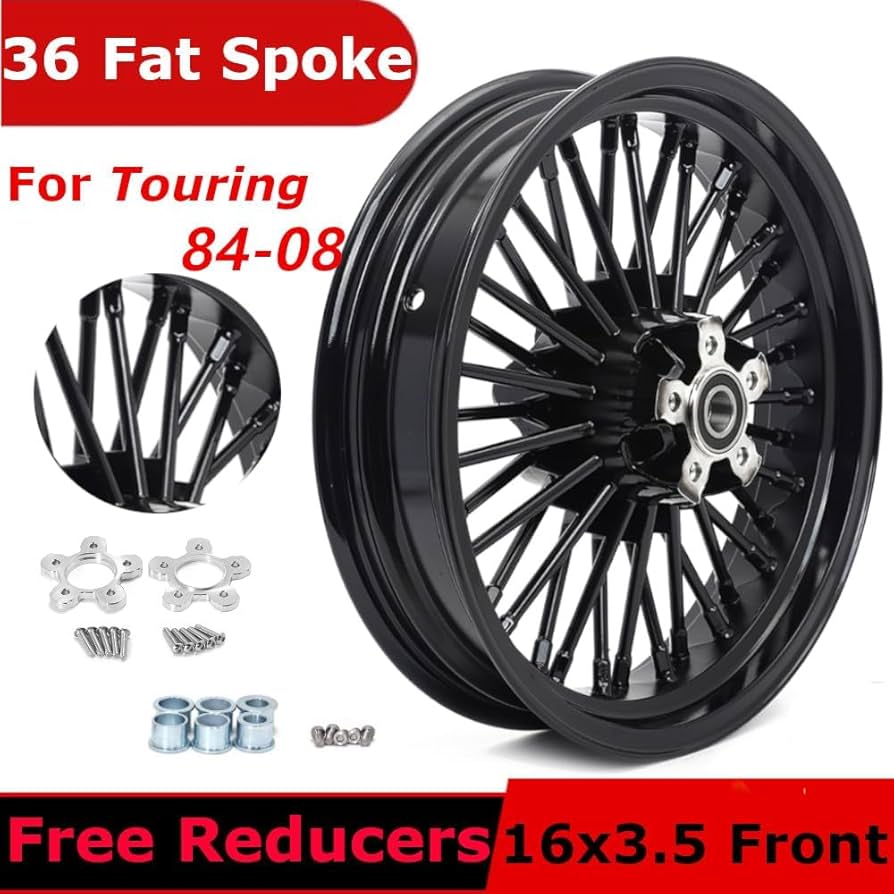 Amazon.com: TOFR 16 inch Gloss Black Front Wheel Rim 36 Fat King