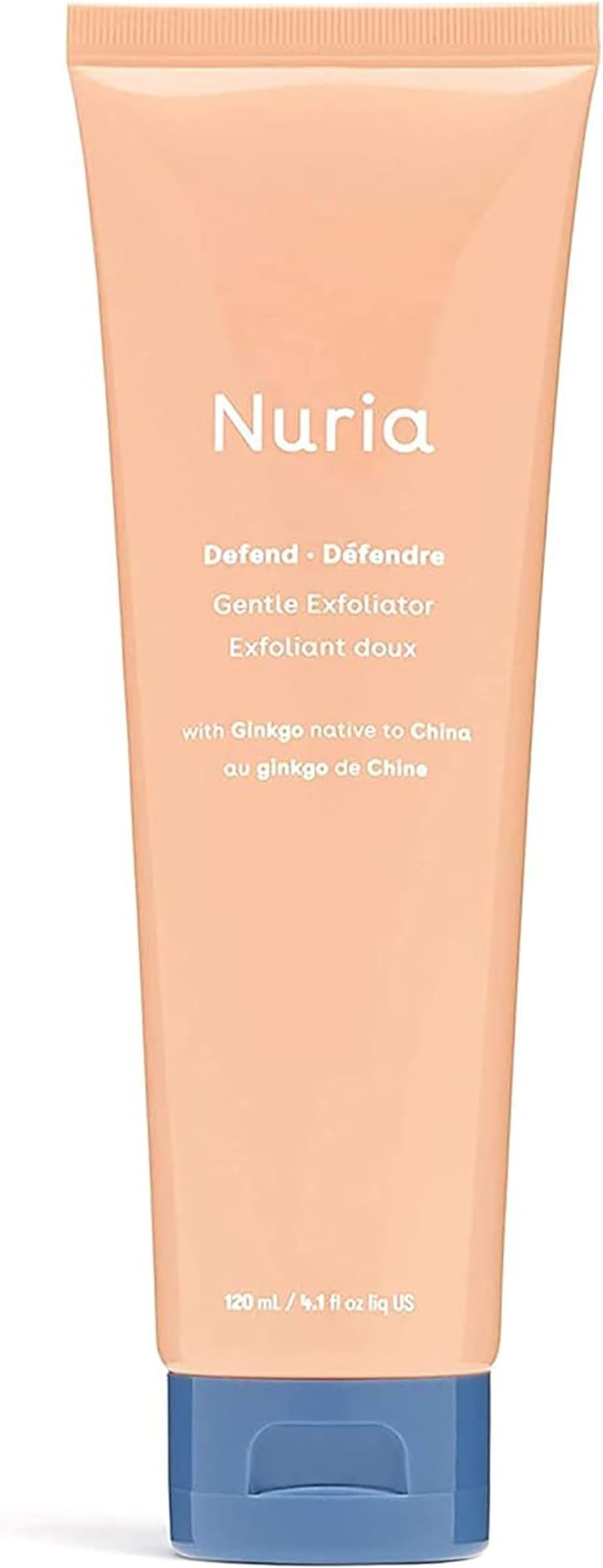Nuria - Defend Face Exfoliator, Face Exfoliating Scrub Without Microbeads, Skin Care Essential for Women and Men, 120 mL/4.1 fl oz