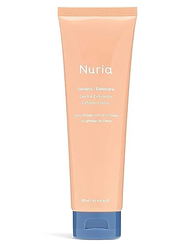 Nuria - Exfoliante facial Defend, exfoliante facial sin microperlas, esencial para el cuidado de la piel para mujeres y hombres, 4.1 fl oz/4.1 fl oz