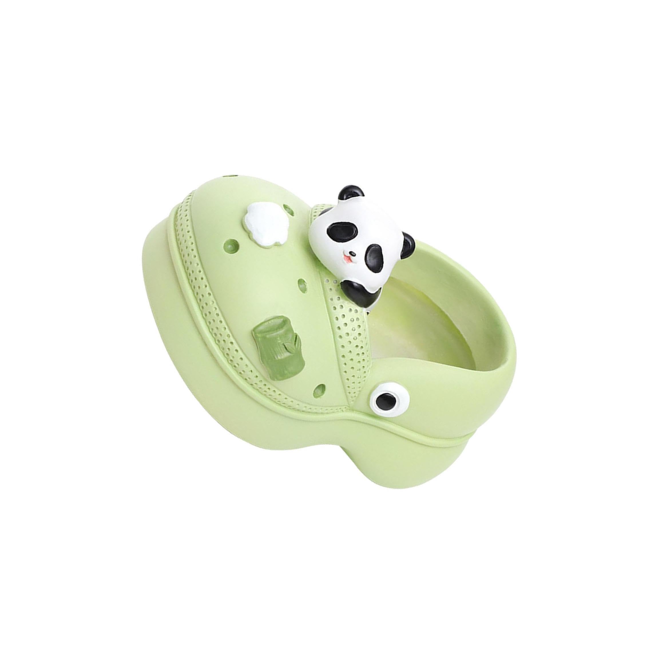 Quxvuis Panda Add Charm To Space With Resin Flowerpot Centerpiece Crafts Statue Decor Flower Pots Table Centerpiece Crafts Statue Decor Lightweight Unique Planter, 12.5X8x8cm
