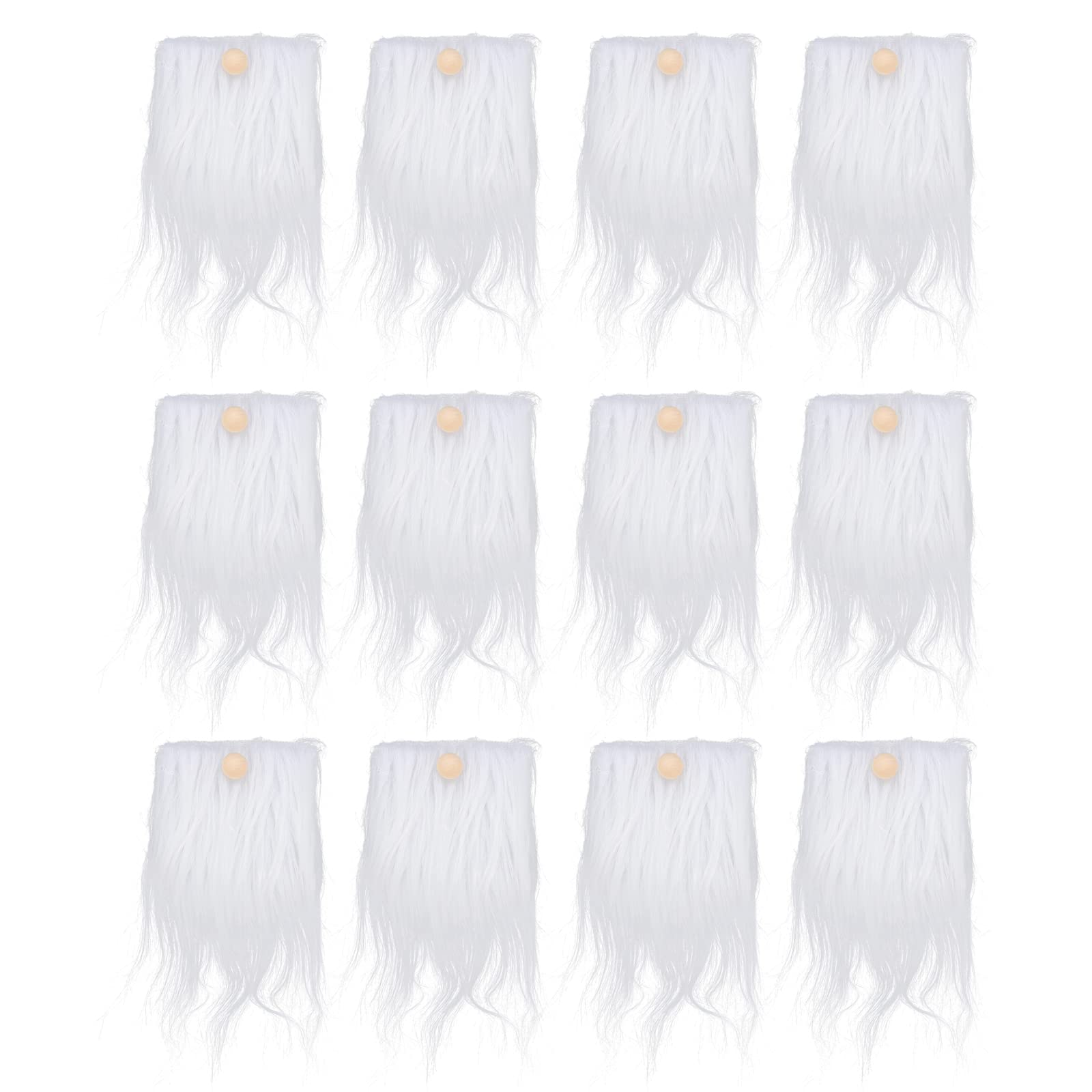 LUOZZY 30-Piece Gnome Beard DIY Kit - Precut Faux Fur Beards With Wooden Nose Balls For Christmas & Halloween Crafts (5 Colors) - View #5