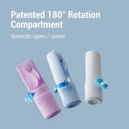 Miniatura 3 de Airluxe - Mini ventilador portátil 3 en 1 recargable, ventilador de mano con batería de 35 horas de duración, cargador de batería de carga rápida y