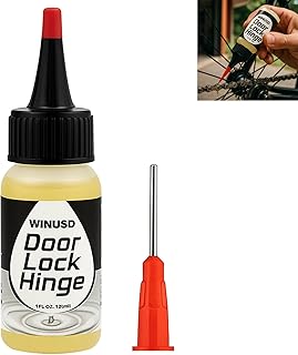 Door Hinge Lubricant Needle Oiler | 1 oz Lock Lube for Keyhole | Chain Lube Anti Seize Squeaky Door Hinge Oil for Bicycles, Zipper, Lock | Home Maintenance Kit for Quiet Doors, Hinges & Hardware​