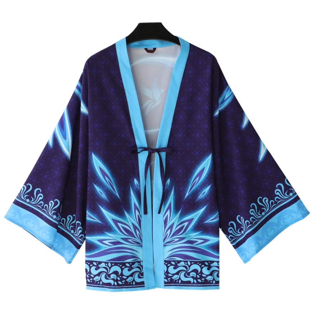 Brand Traditional Chinese Style Phenix Phoenix Printing Cloak Haori Cosplay Costume Men Women Casual Kimono Yukata Fashion Streetwear CQQO (Color : 1, Size : One Size)