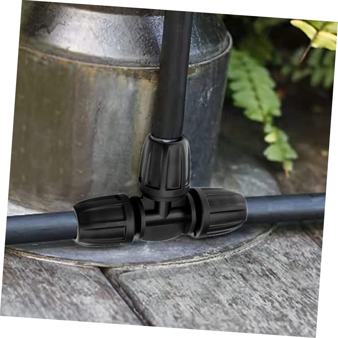 Conector en T, 40 piezas de riego por goteo Junta en T con púas Adaptador de riego en T Adaptador de púas for manguera Conector de tubo de agua