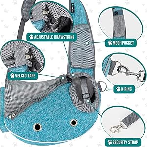PetAmi Dog Sling Carrier for Small Dogs, Puppy Carrier Sling Purse, Dog Bags for Traveling, Carrying Bag to Wear Medium Cat, Adjustable Crossbody Pet Sling Travel, Poop Bag Dispenser, Max 5 lbs, Blue PetAmi Dog Sling Carrier for Small Dogs, Puppy Carrier Sling Purse, Dog Bags for Traveling, Carrying Bag to Wear Medium Cat, Adjustable Crossbody Pet Sling Travel, Poop Bag Dispenser, Max 5 lbs, Blue