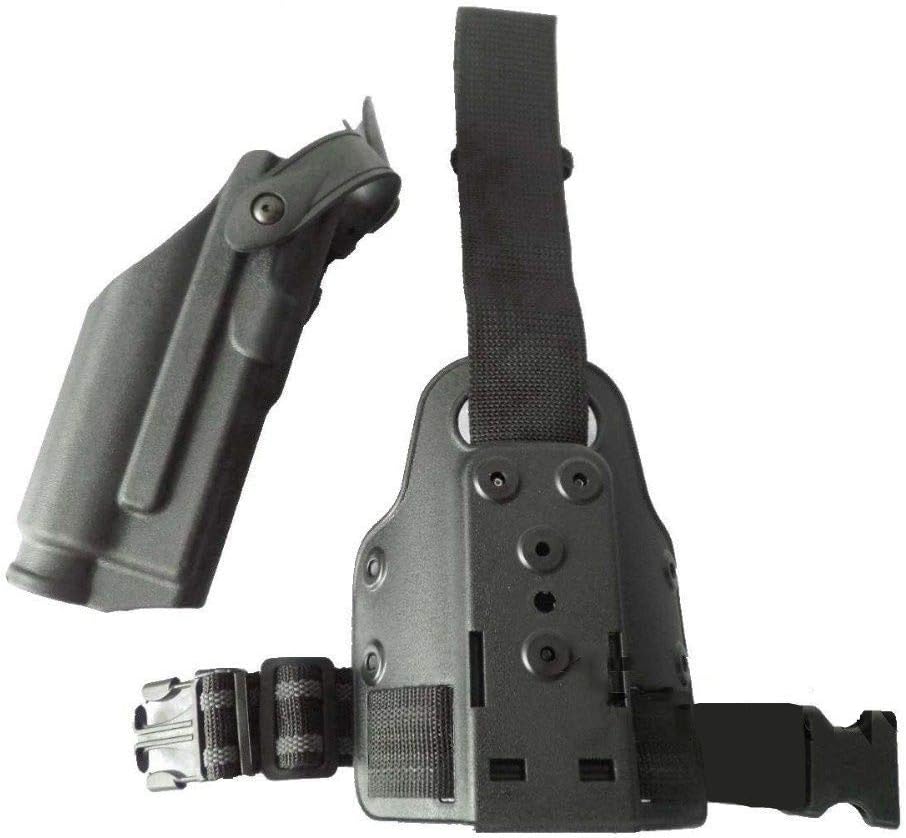 Quick Release Right Leg Thigh Holster and Tactical Drop Light Bearing M6 TLR-1 Gun Drop Holster for Glock 17 18 19 22 23 26