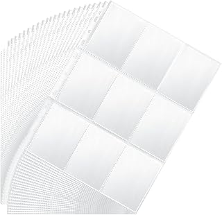 60 stück Sammelkarten Hüllen Doppelseitiger 1080 pockets,Transparent Sammelhüllen Photocard Sleeves Sammelalbum für Pokemo...