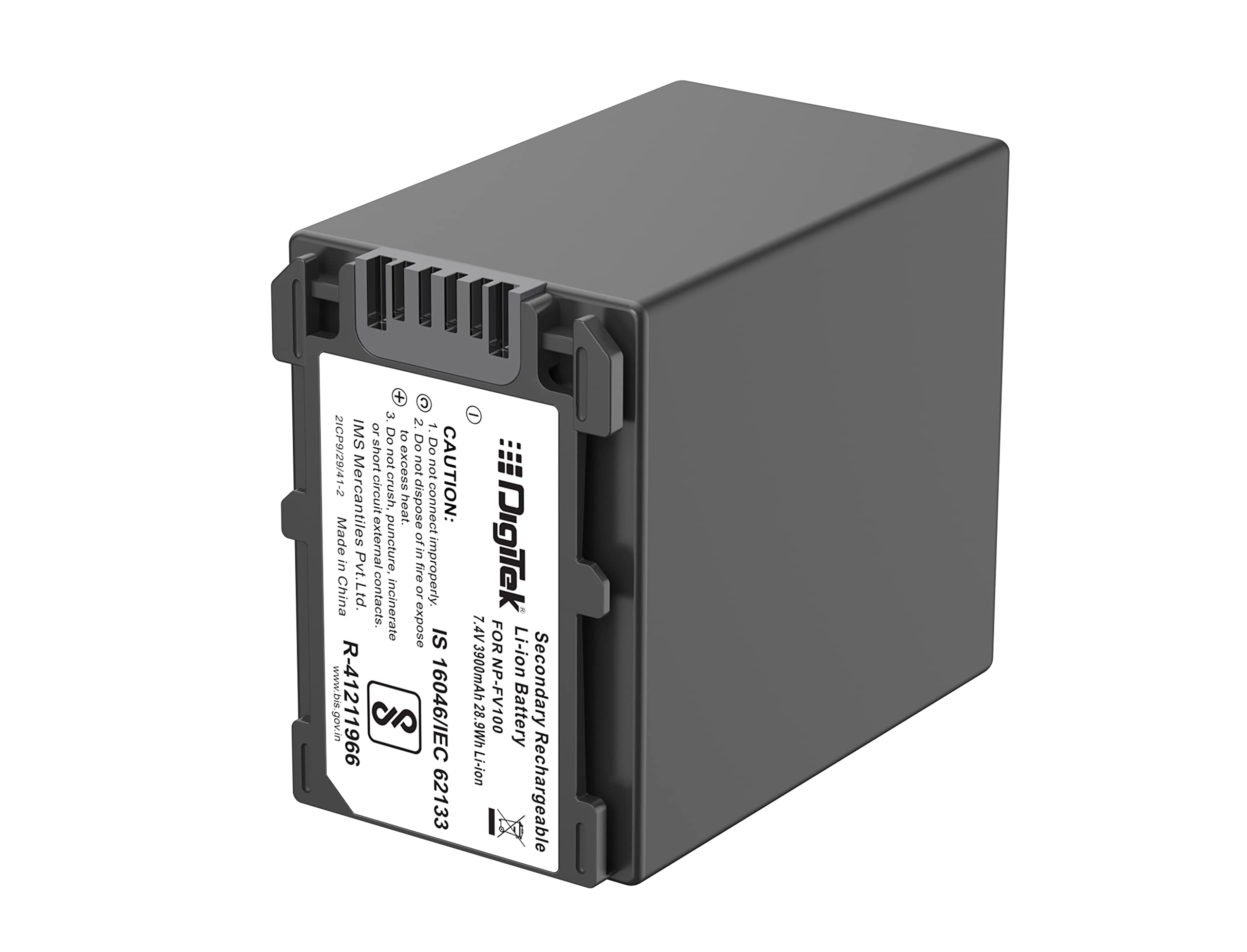 DIGITEK NP FV100 3900mAh Extra Power Secondary Rechargeable Li-ion Camera Battery for Sony FDR-AX53,FDR-AX700,HDR-CX455,HDR-CX675,DCR-SR21,DCR-SR60,DCR-SR68,DCR-SR88 Camera