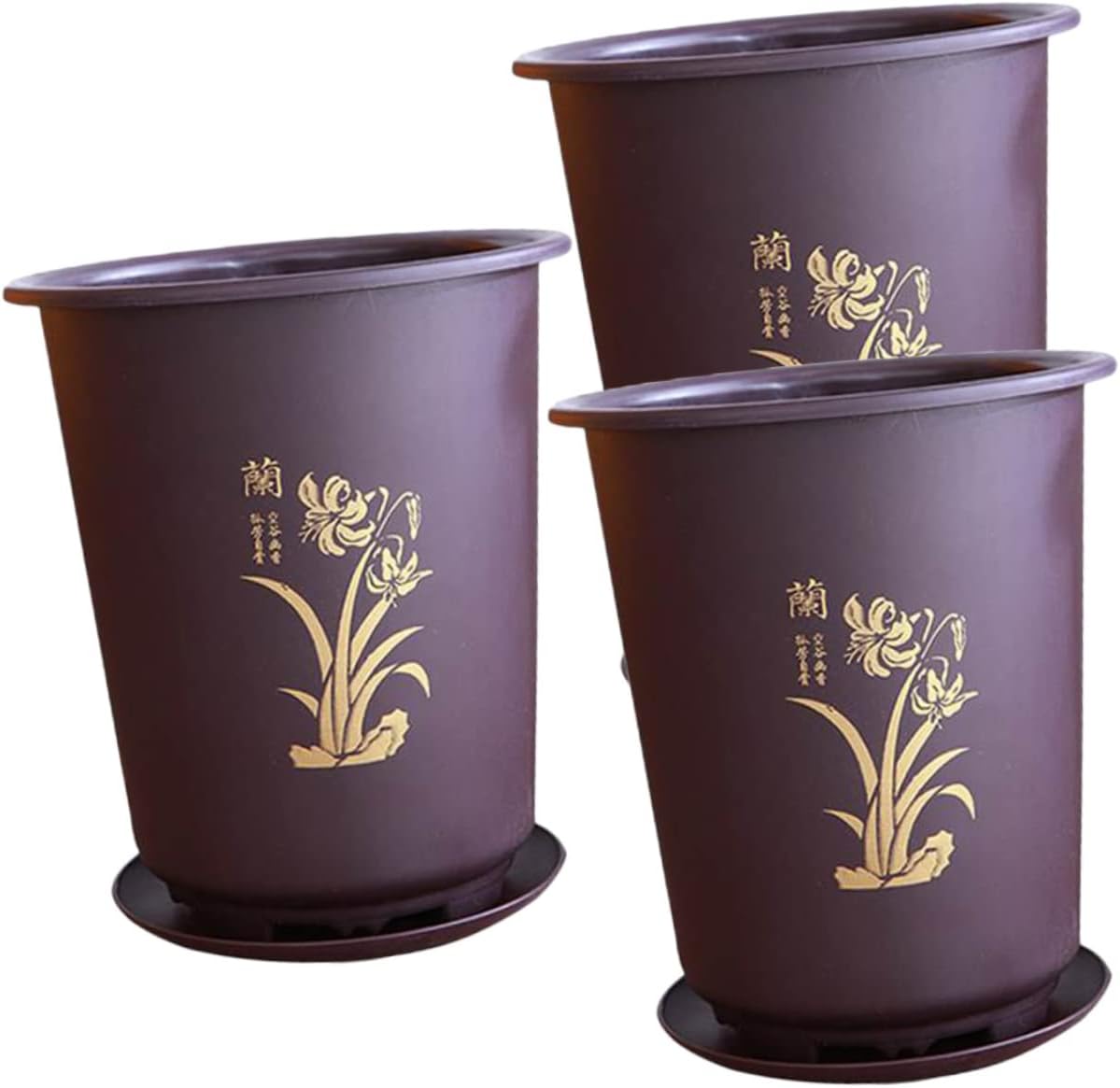 Happyyami 6 Sets Orchid Pot Plant Nursery Pots Cylinder Plant Pots House Plant Pot Gardening Pot Orchid Flower Pots Fleshy Flower Pot Window Flower Pots Bonsai Pot Planter Round Plastic