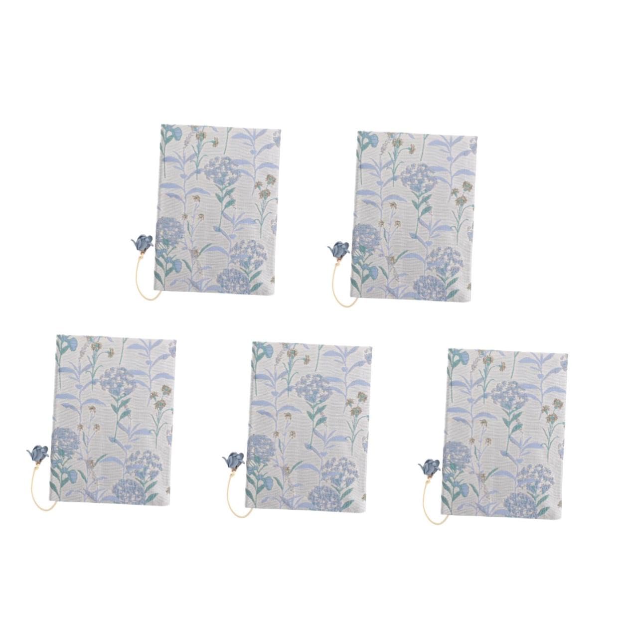 Operitacx 5 Piezas cubierta de libro de tela de libros decorativo para mangas de libro de tela el libro archivador anillas decoración funda de libro decorativa Sky-blue