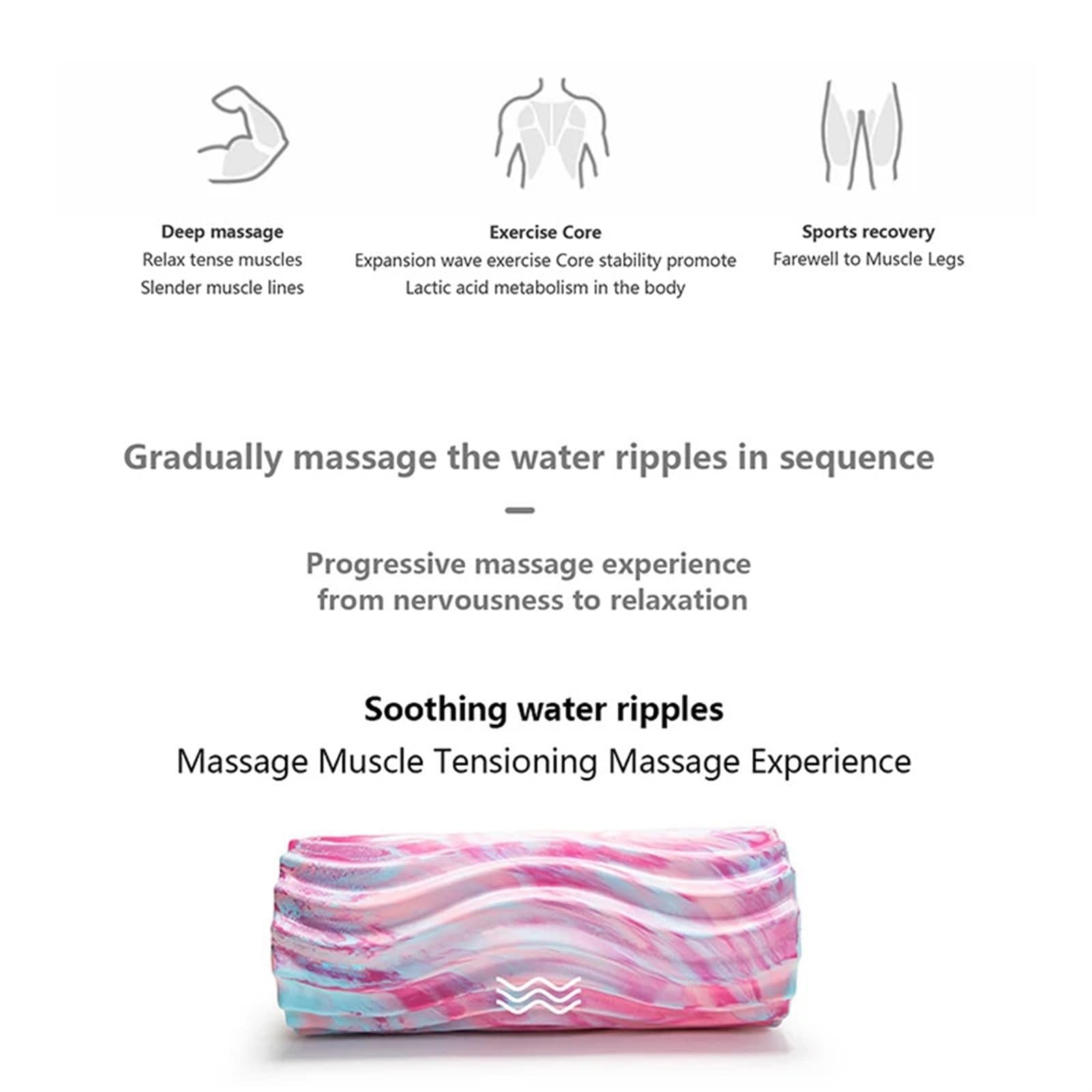 foam roller Rodillo De Espuma For Yoga, Eje, Relajante Muscular For Fitness, Masaje Hueco, Columna para Espalda Piernas y Yoga(45cm purplewhite)