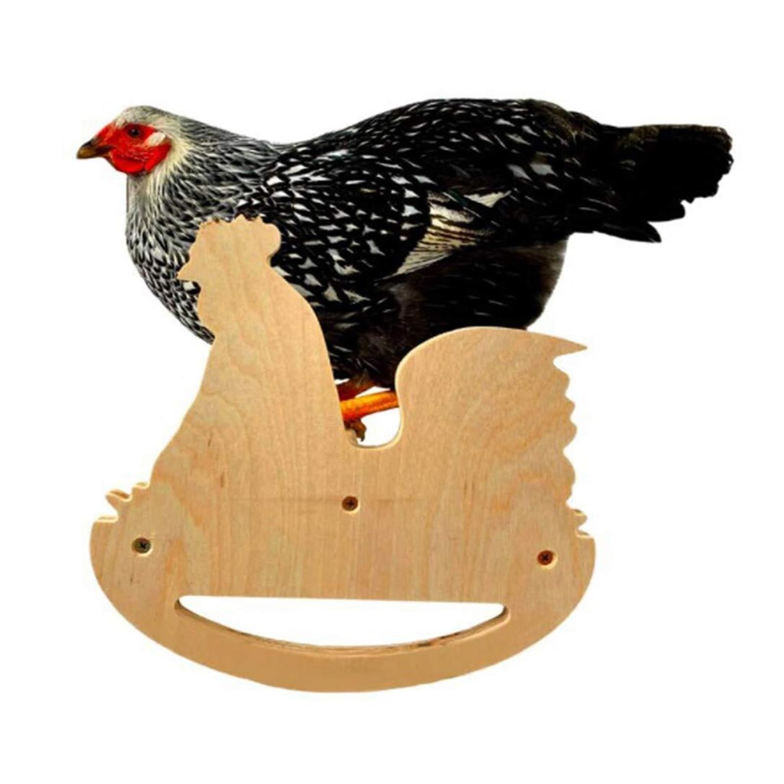 Escalera oscilante de madera natural para gallos, pollitos y pájaros adultos, juguete resistente para gallinero de aves de corral