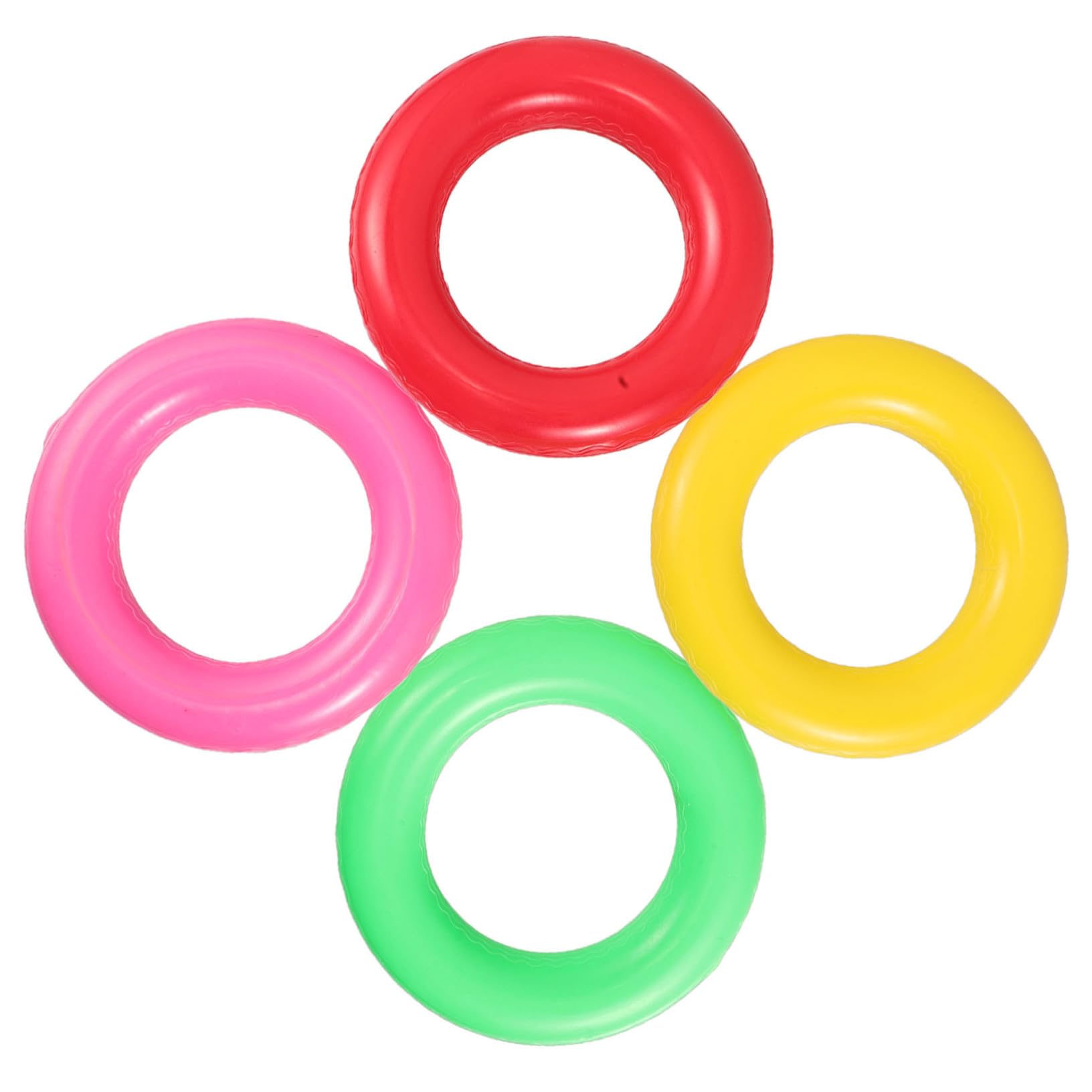 SOIMISS Anneaux de Lancer Jeu de Relais Amusant Antidérapants en Latex 4 Pièces pour Garçon et Filles École Primaire et Secondaire pour Fêtes de Carnaval et Jeux Extérieurs