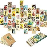 Retro Wall Collage Kit Aesthetic Pictures, 50PCS Tarot Room Decor for Teen Girls Boys and Young Adults Bedroom Wall Posters, Vintage Photo Dorm Decorations, Trendy Asthetic Wall Images with 4x6’’