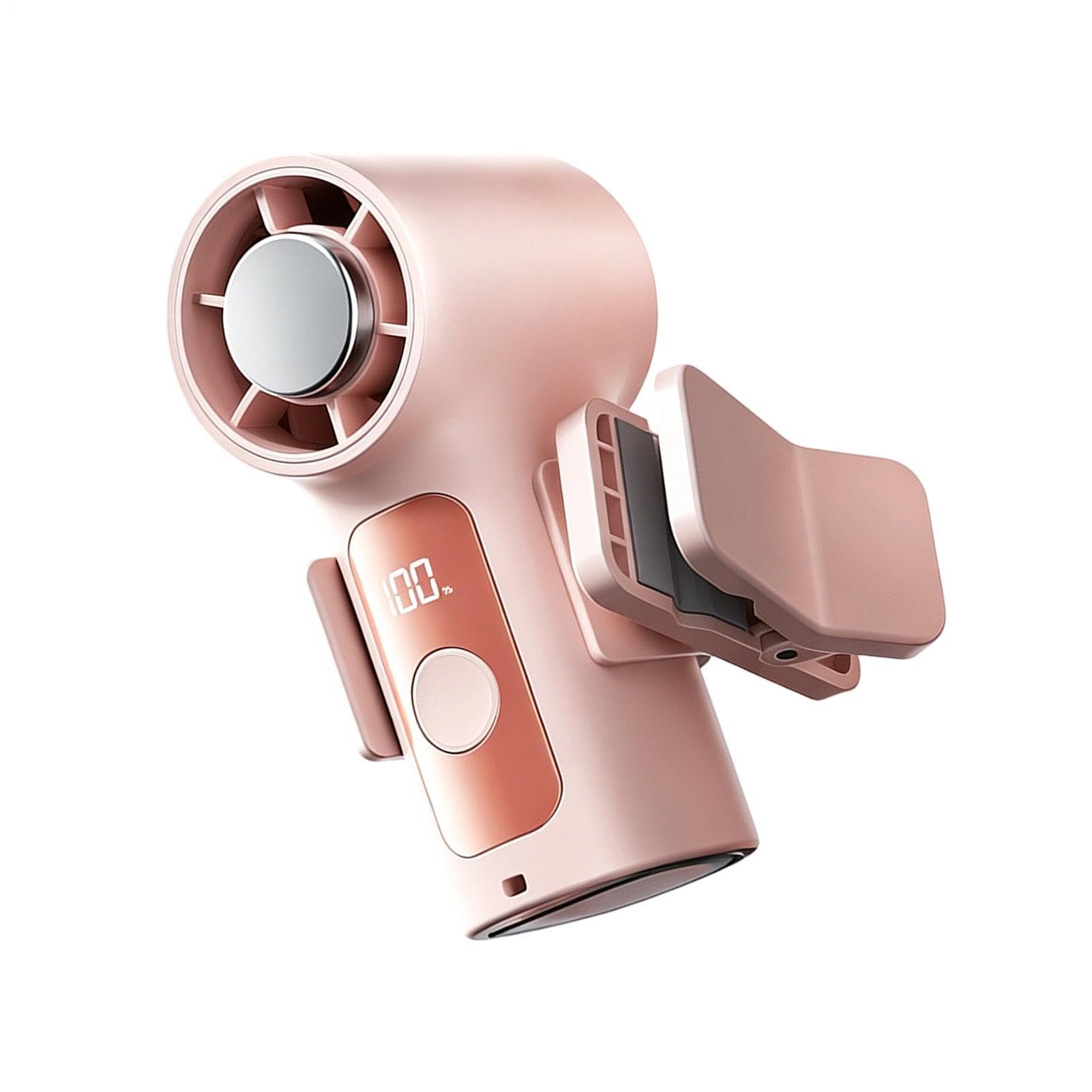 Ventilador portátil de mano silencioso contra el calor con pantalla LED de control