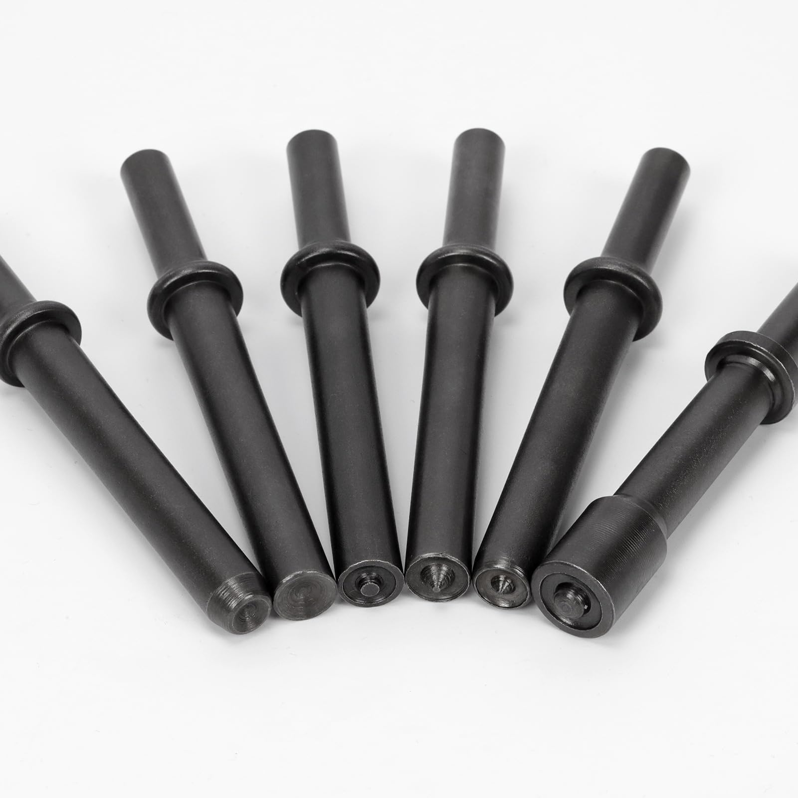 Swpeet 7Pcs Carbon Steel Heavy Duty Smoothing Pneumatic Air Rivet Hammer Tools Kit with Spring,Air Hammer Rivet Bit Set Tools Kit for Hollow Solid Half-Hollow Rivet - Image 4