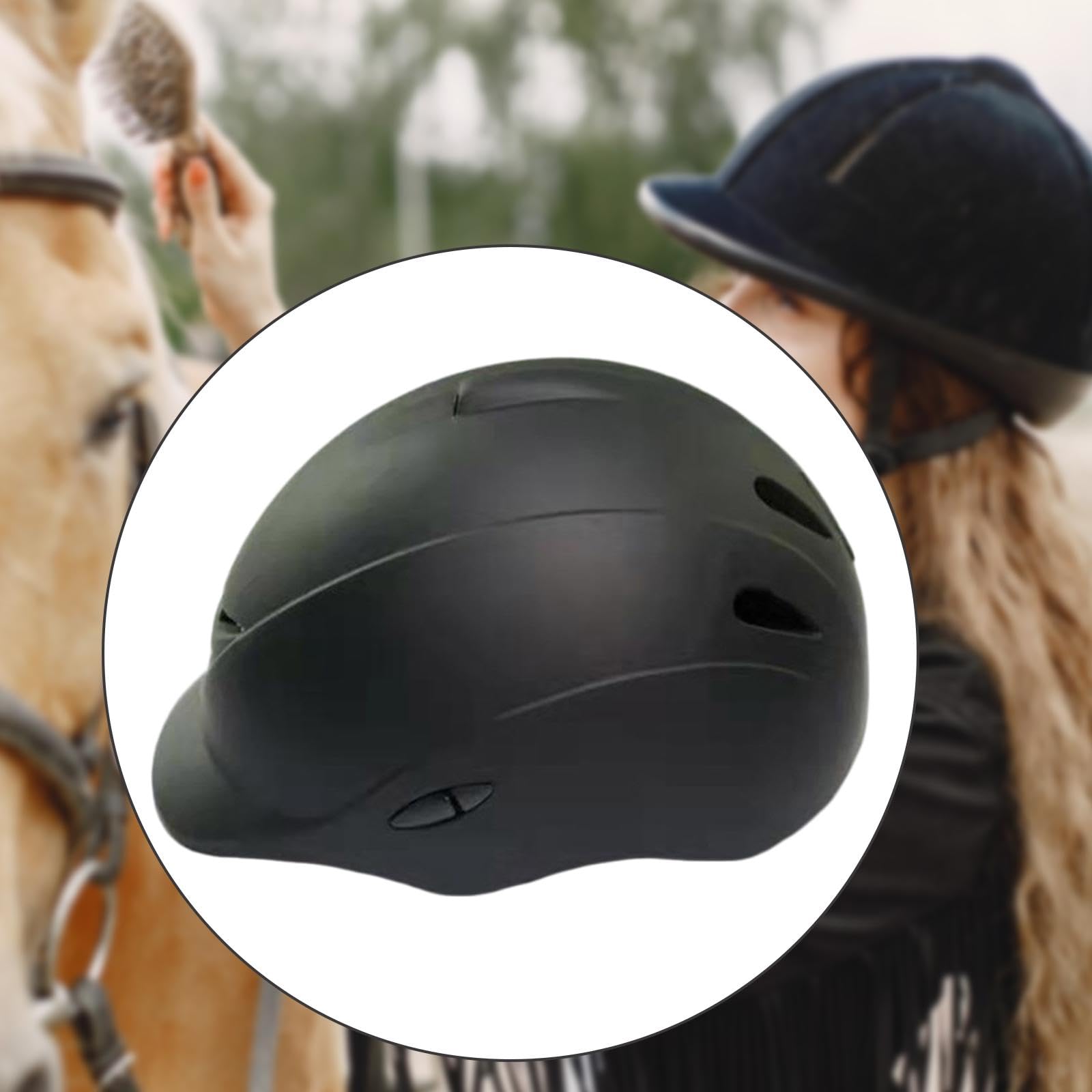 Casco de Equitación con Forro Extraíble, Resistente a Y Transpirable, Casco Ecuestre Profesional para Hombres Y Mujeres, Color Negro.