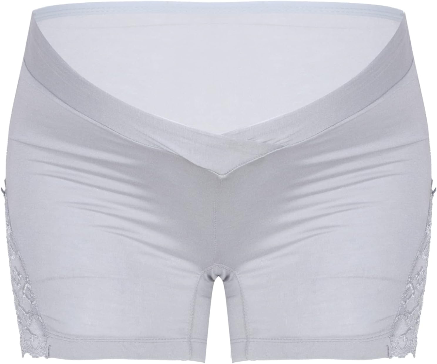 ACSUSS Maternity Support Belly Under Bump Underwear Solid Color Lace Bowknot Decor Panties Shapewear