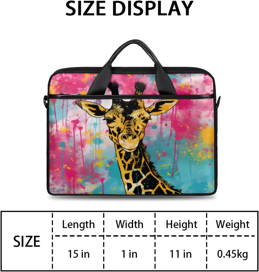 Laptop Shoulder Bag for Men Women Cow Print Sunflower Slim Briefcase Messenger Bag Waterproof Laptop Bag Carrying Case
