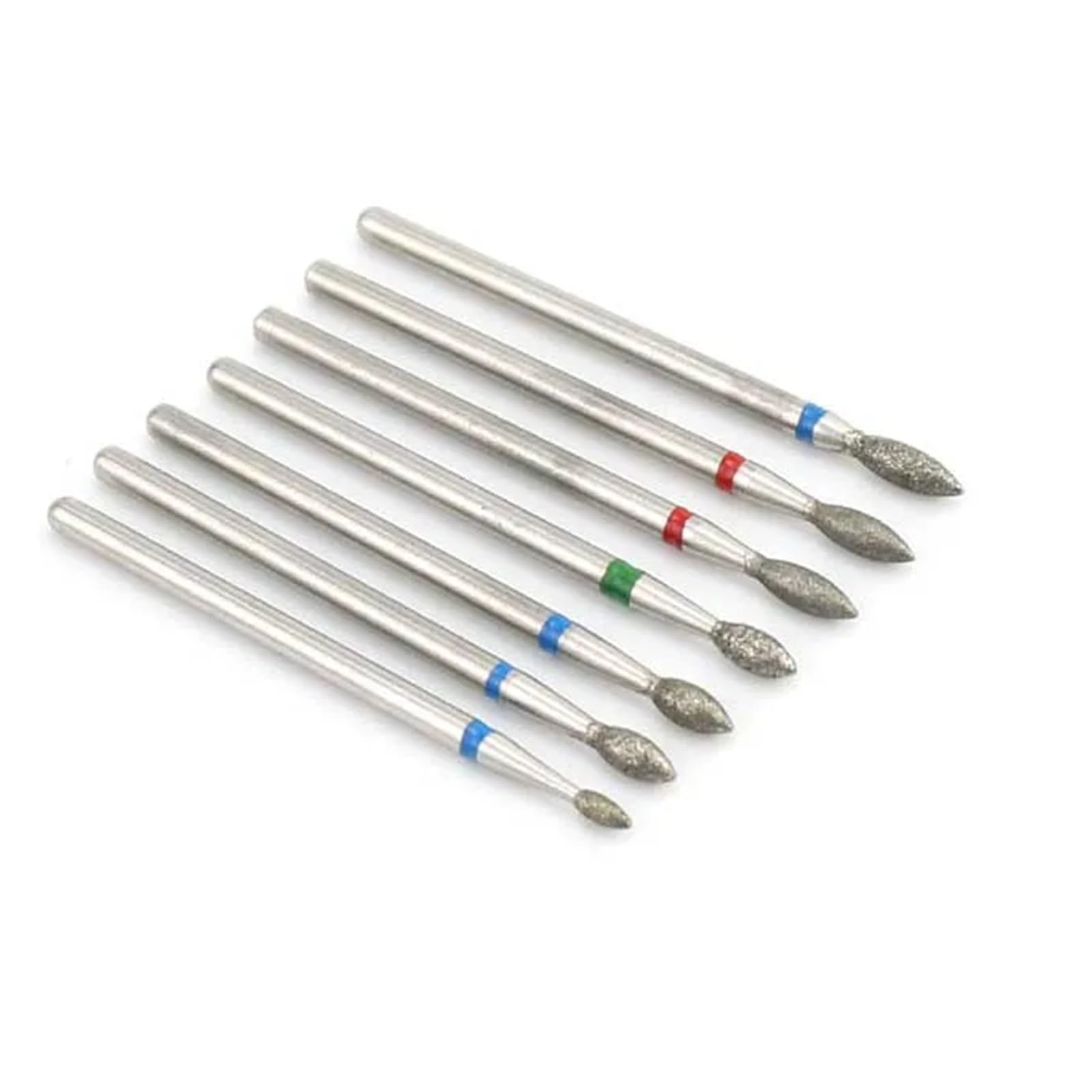 Set di punte per unghie per manicure, Confezione da 7 punte for trapano for unghie diamantate for manicure, fresa rotante, fresa elettrica, pulitore for cuticole(No10)