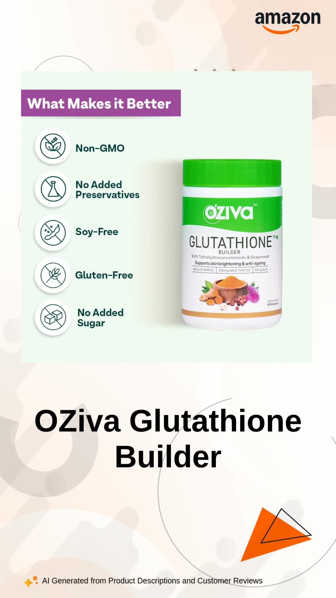 oziva glutathione review Unique combination of herbal extracts and active ingredients for Skin  Brightening and Glow with OZiva Glutathione Builder., 100% plant-based  glutathione tablets that build glutathione naturally in the main image 0