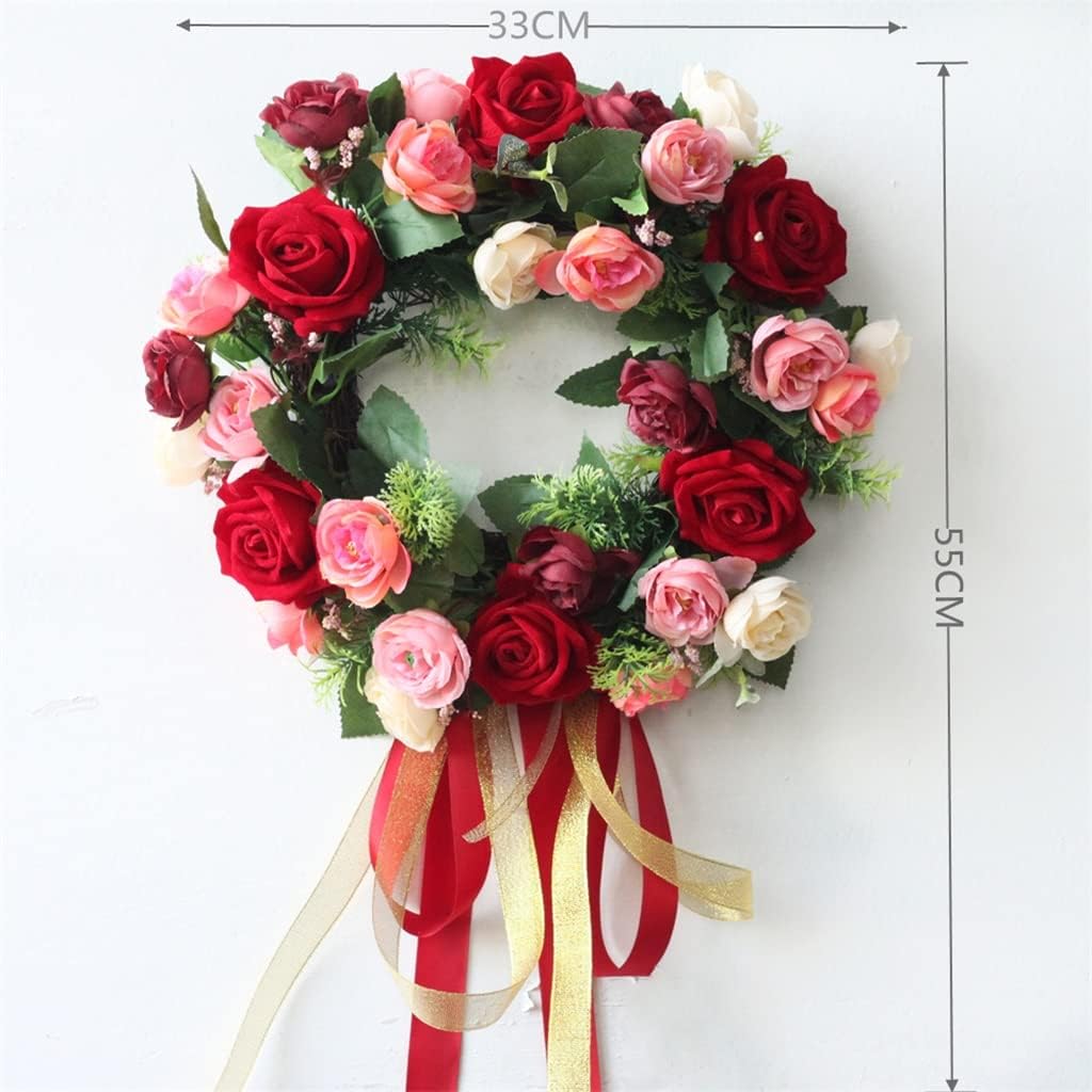Rotundity Simulated Flower Wreath Door Decoration Door Hanging Lintel Flower Decoration Wreath