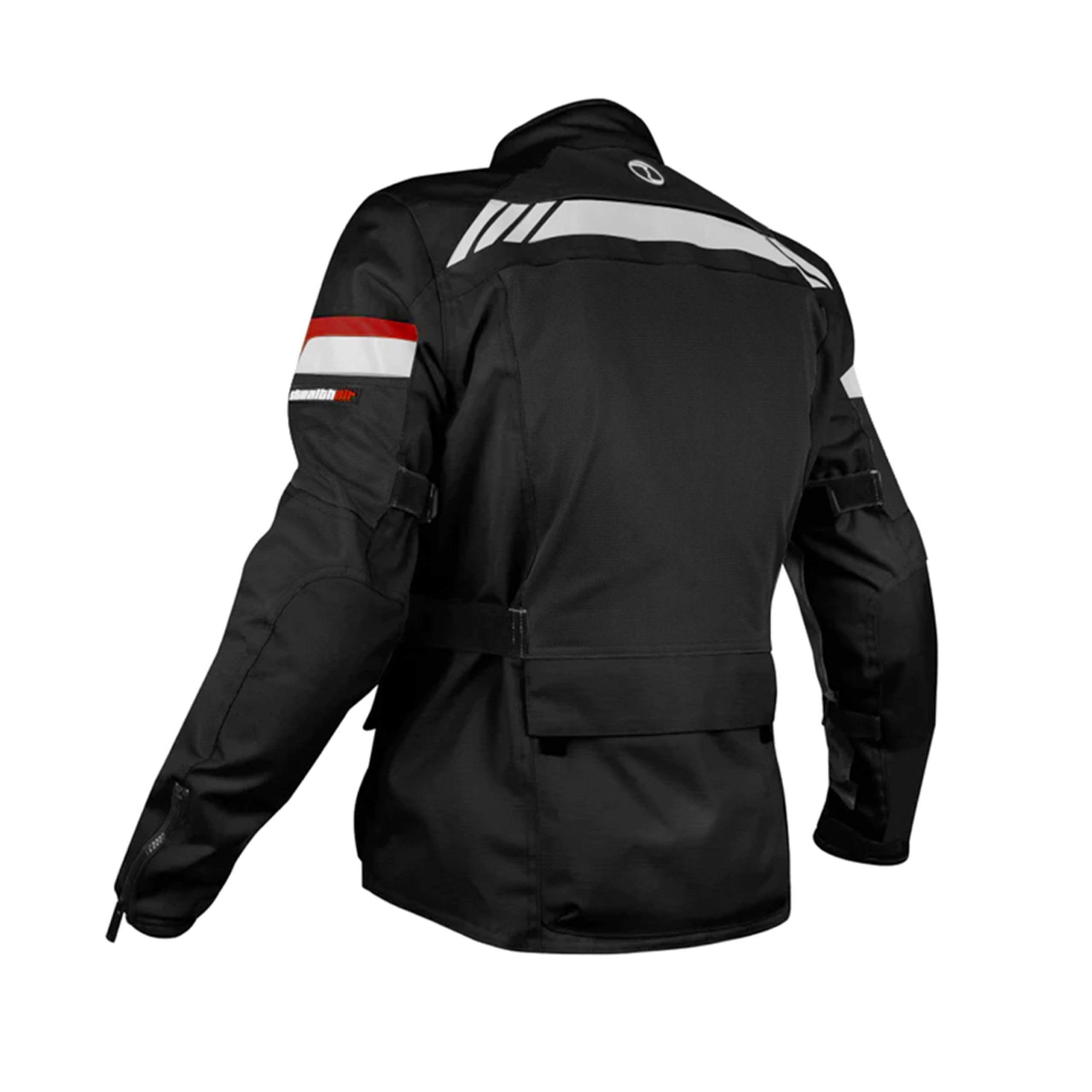 Rynox Unisex Adult Stealth Air Pro Jacket | Mesh Motorcycle Touring Jacket With Impact Protection And Abrasion Resistance | Black Red, Small - Image 2 thumbnail
