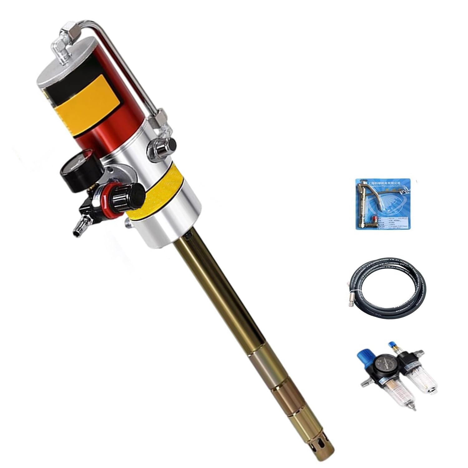 Pneumatyczny pistolet do smarowania, pneumatyczna pompa smarowa, stosunek 50:1, 30-40 MPa, 0,85 l/min do maszyn budowlanych, urządzeń rolniczych i maszyn