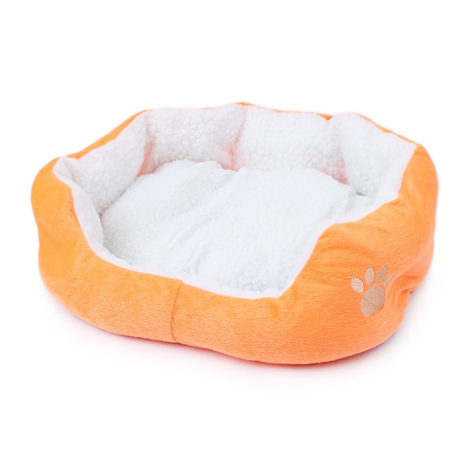 Coussin pour chat et chien moelleux et déhoussable orange L