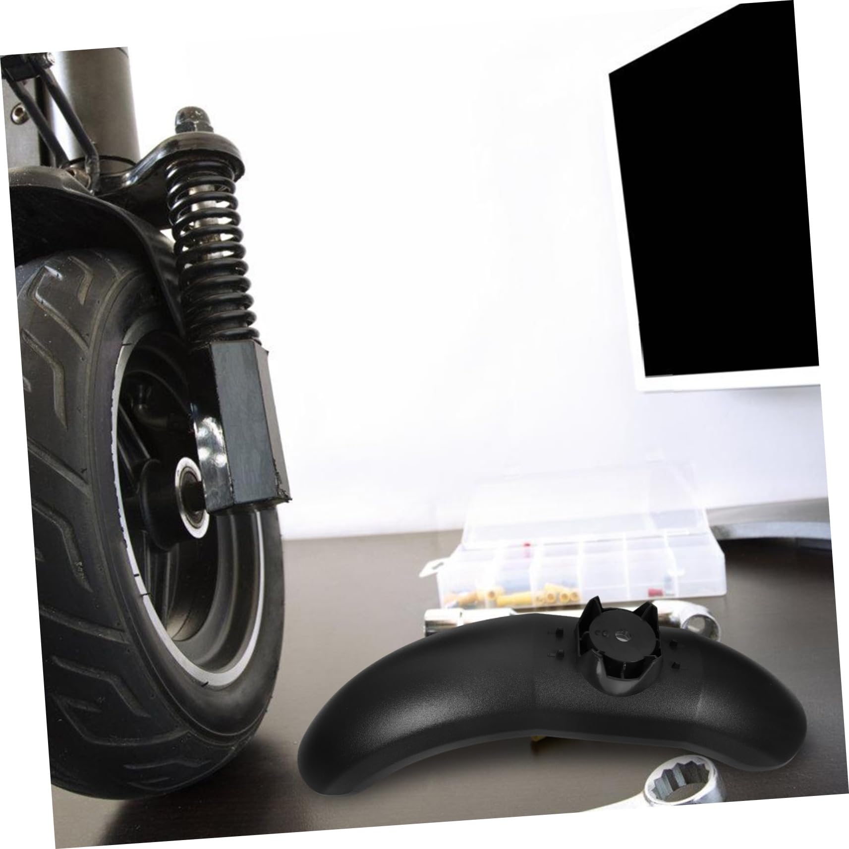 TOYANDONA Support De Garde-Boue De Remplacement pour Scooter Arrière Accessoires De Modification en Plastique Noir