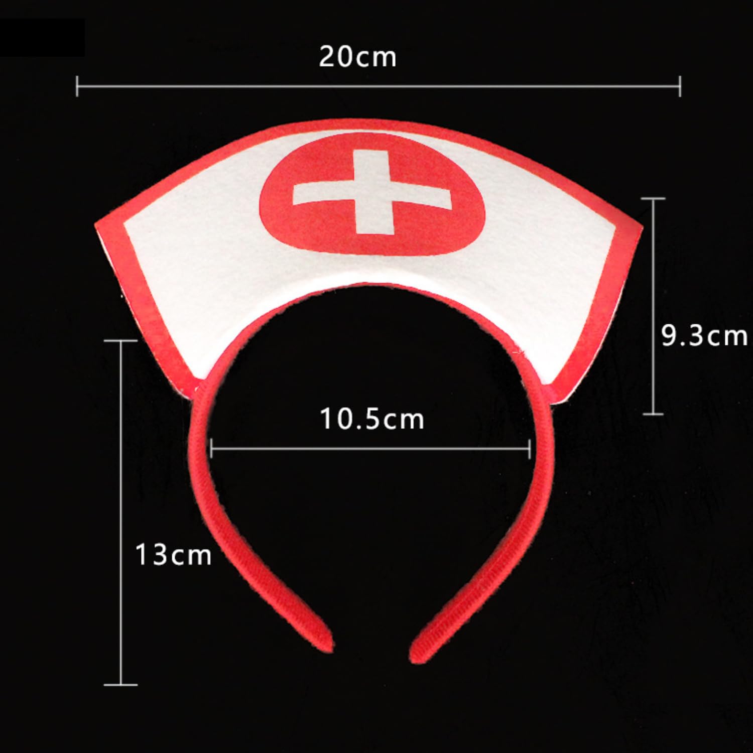 RmKbe 3pcs Halloween Nurse Hat Headband Womens Girls Hairband Nurse Dressing Up Props for Halloween Cosplay Party Fancy Dress Hair Accessories - Image 2