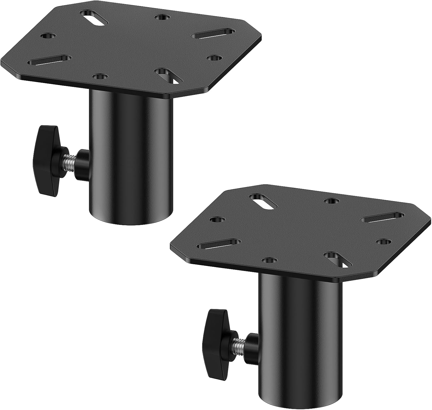 Rimous Universal 35mm Speaker Adapter Bracket for Pro Audio DJ/PA Speaker Stand Adapter - Metal Speakers Stand Mounting Plate for Standard 35mm Pole or Tripod Speakers Stands, 2 Pack