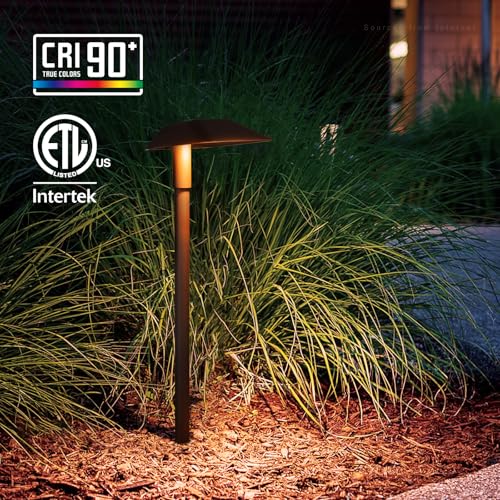 Image of LEONLITE 6-Pack 5CCT Anti-Glare Low Voltage Pathway Lights, 12-24V AC /DC