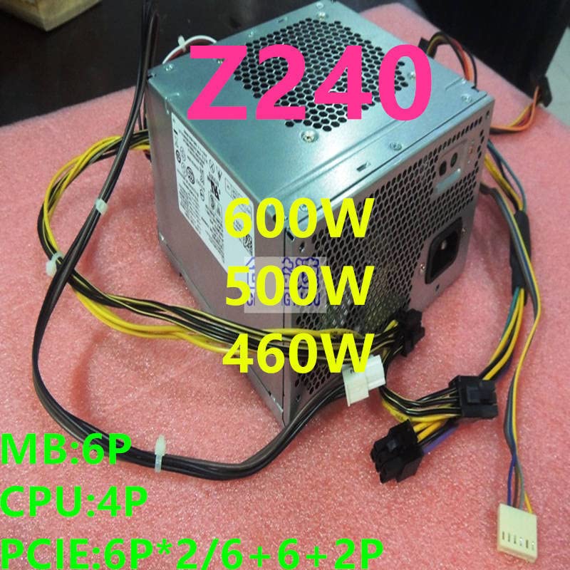 PSU per postazioni di lavoro Z240 6Pin 460W 500W 600W Sostituzione 400W PS-5401-1HA PCE009 796346-001 796416-001