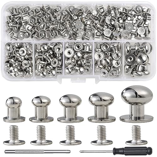YORANYO 120 Sets Round Head Button Stud Assorted Sizes Butto