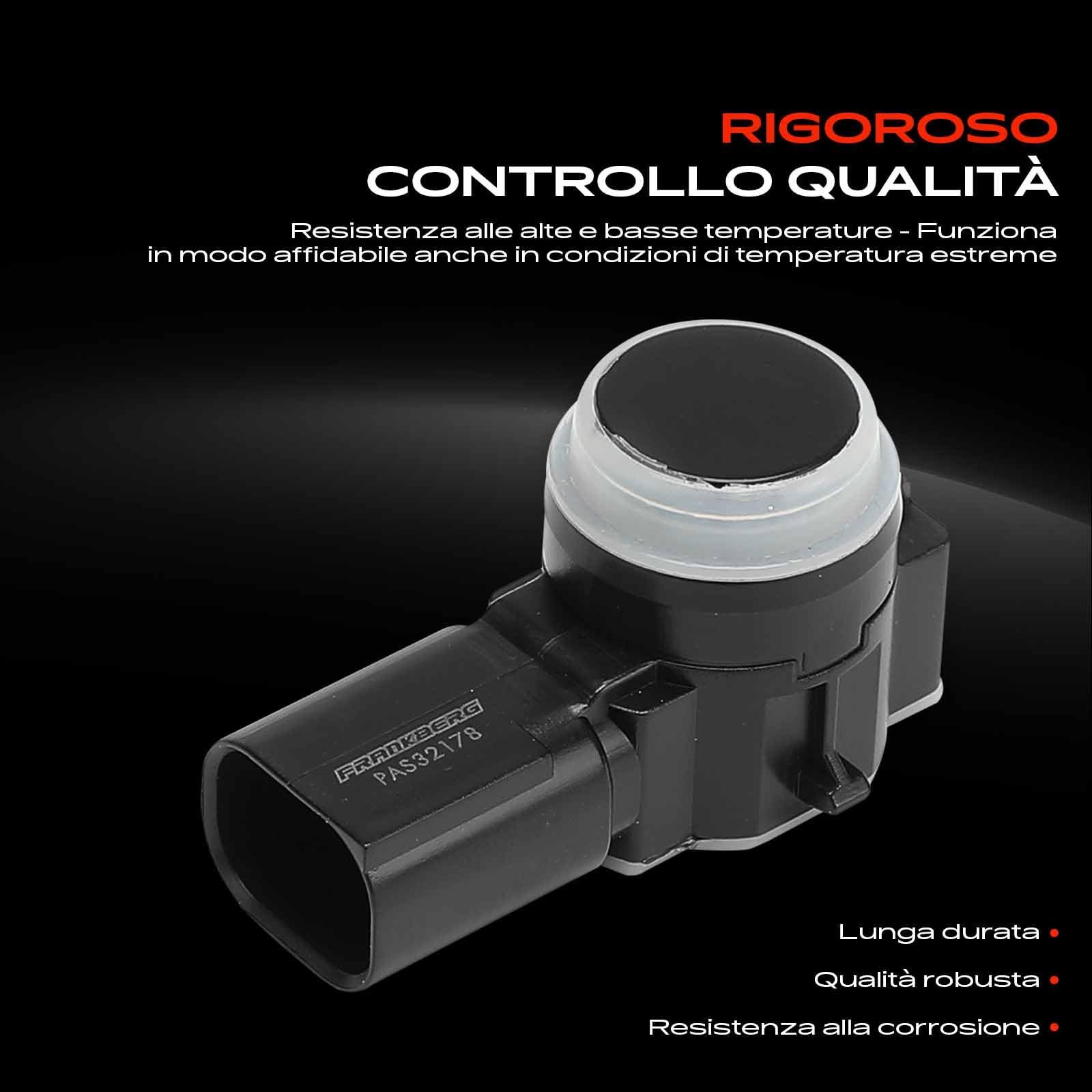 Frankberg 4x Sensore di Parcheggio PDC Anteriore Posteriore Compatibile con 2008 I CU 1.2L-1.6L 2013-2025 208 I CA CC 1.0L-1.6L 2012-2022 308 II L3 LB LH LP LW 1.2L-2.0L 2013-2021 Replace# 9675202477
