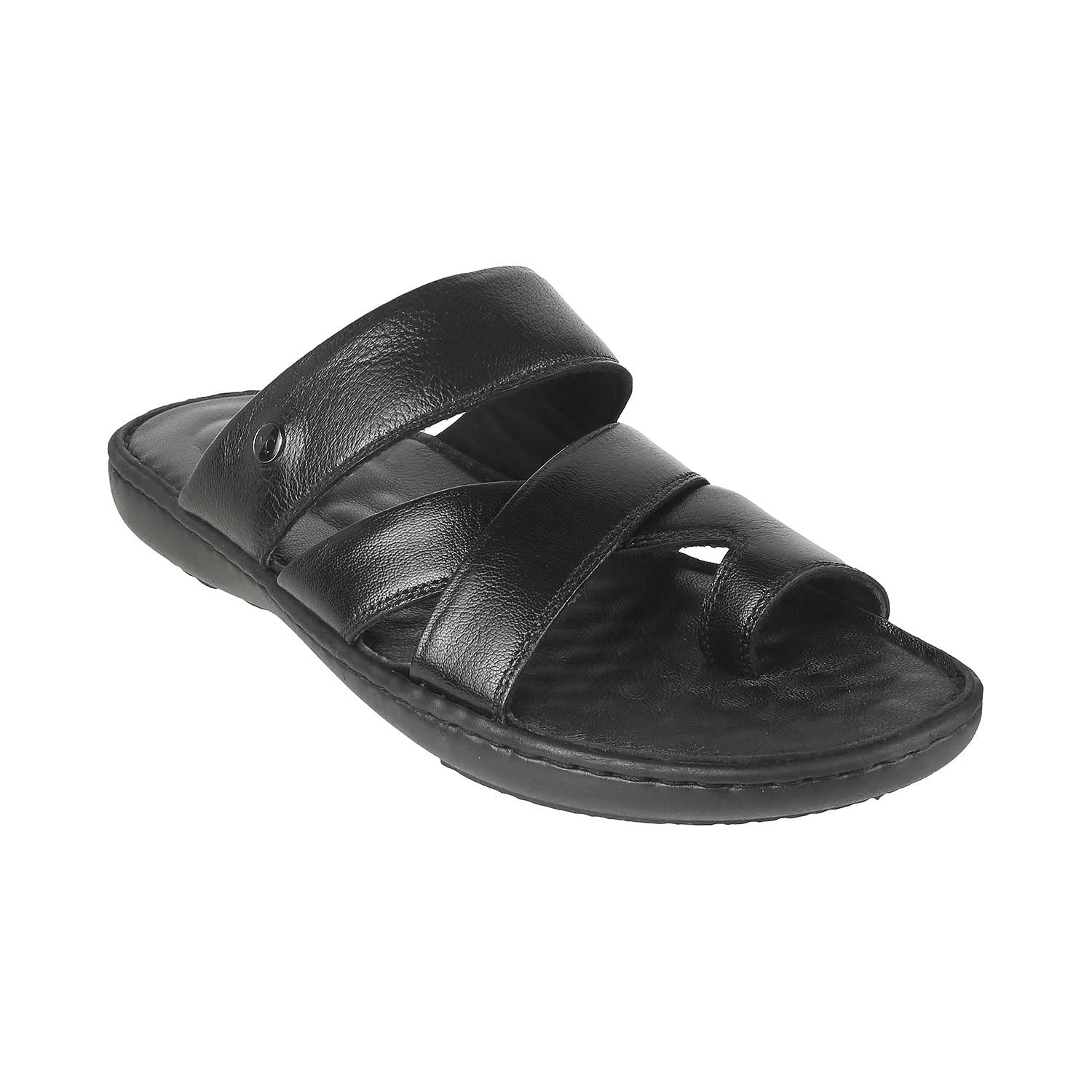 Mochi Mens Leather Black Slippers (Size (6 UK (40 EU)) (B09QLJ38LC) Amazon Price History, Amazon Price Tracker