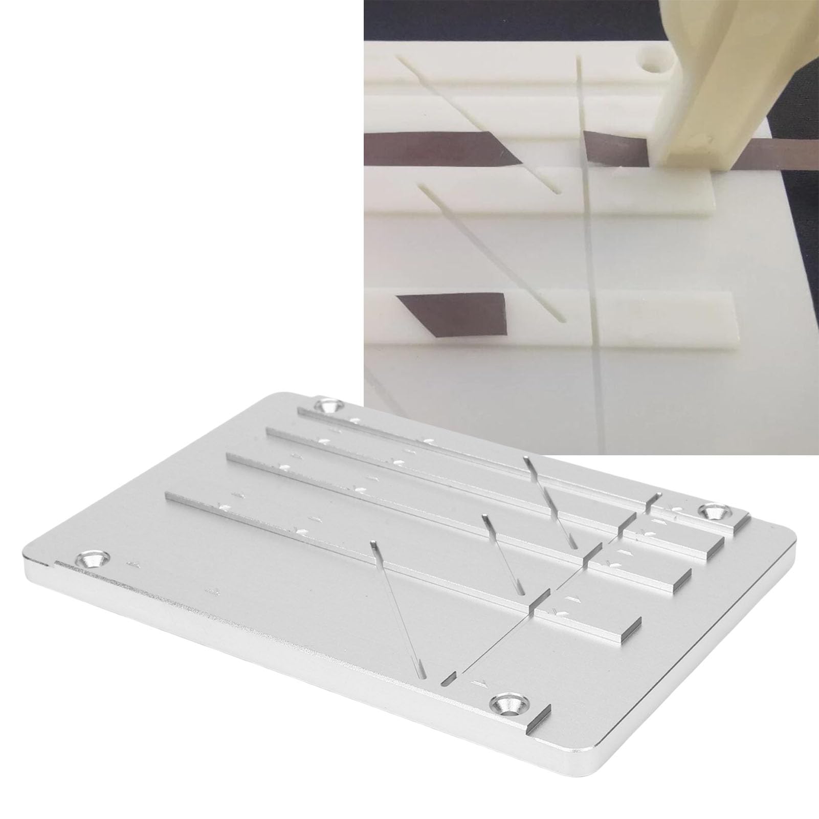Kit de Bloque de Empalme de Cinta de Carrete Herramienta Profesional de Reparación de Cinta Magnética para Ajustables Revoxsonido para Uso en Estudio Aleación de Aluminio Plata (GREEN)