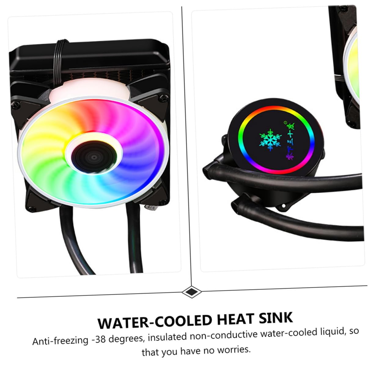 Liquid CPU Cooler Radiator 120mm Water Cooling System Silent Computer Cooling Fan for Gaming Desktop Pcs
