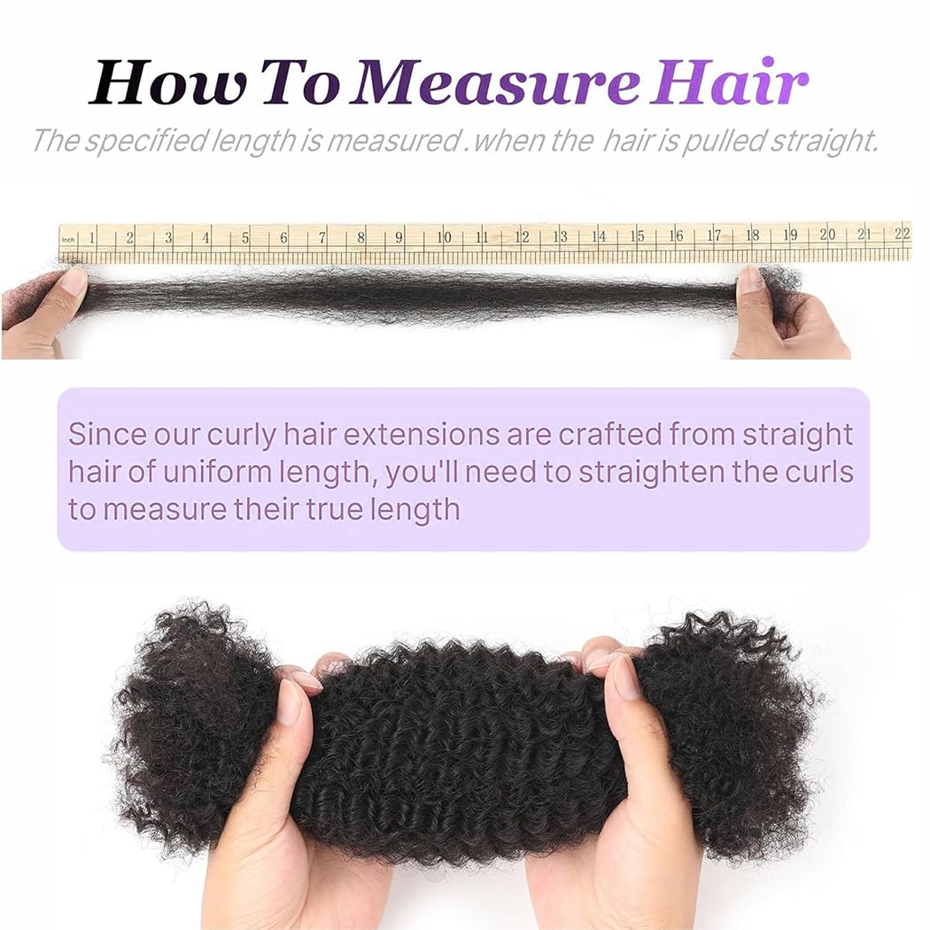 Afro Kinkys Bulk Human Hair 100% Real Human Hair 4c Kinky Curly Hair Bundles for Locs 1 Pack 60g,Dreadlocks Extensions,Twist Braiding,Double Lifespan Virgin Hair 14 inch Natural Black