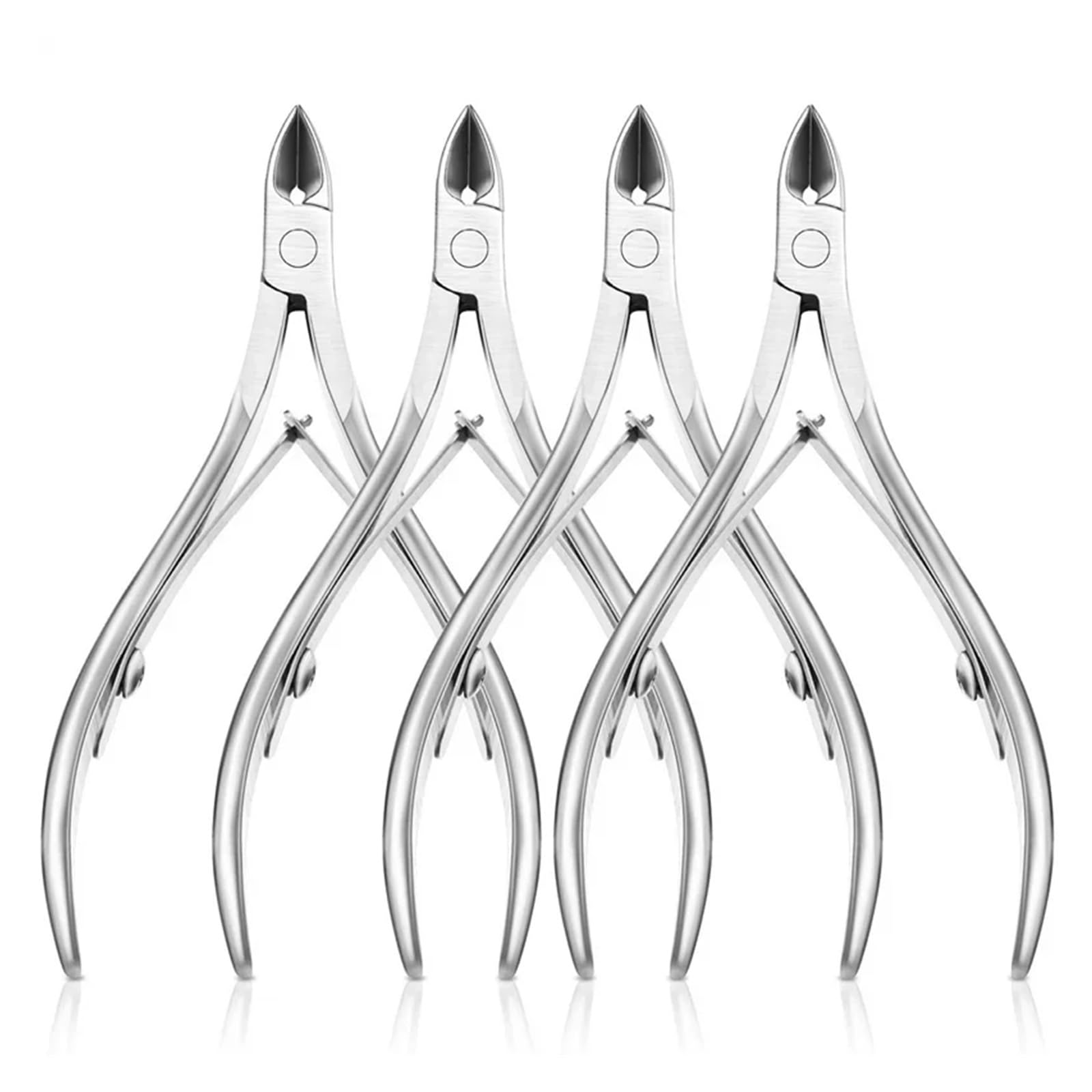 Tronchesino for cuticole, tronchesino for unghie, forbici, spingipelle for manicure, pinza for pedicure, rimuovi pelle morta(4PCS)