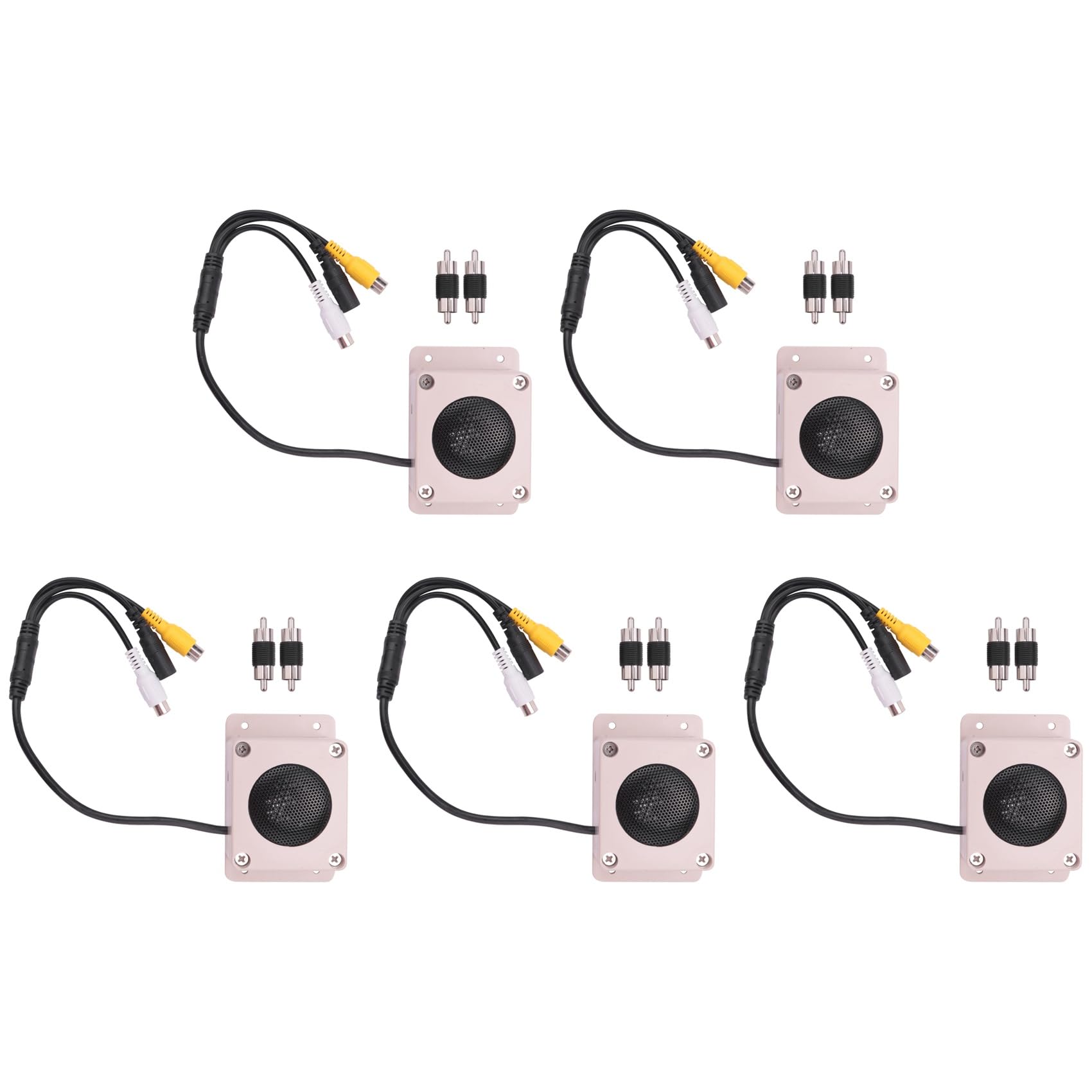 5X Dispositivo de Altavoz de MicróFono para CáMara de Seguridad Impermeable al Aire Libre para CáMara IP GrabacióN de Audio Interfono de Radio Bidireccional