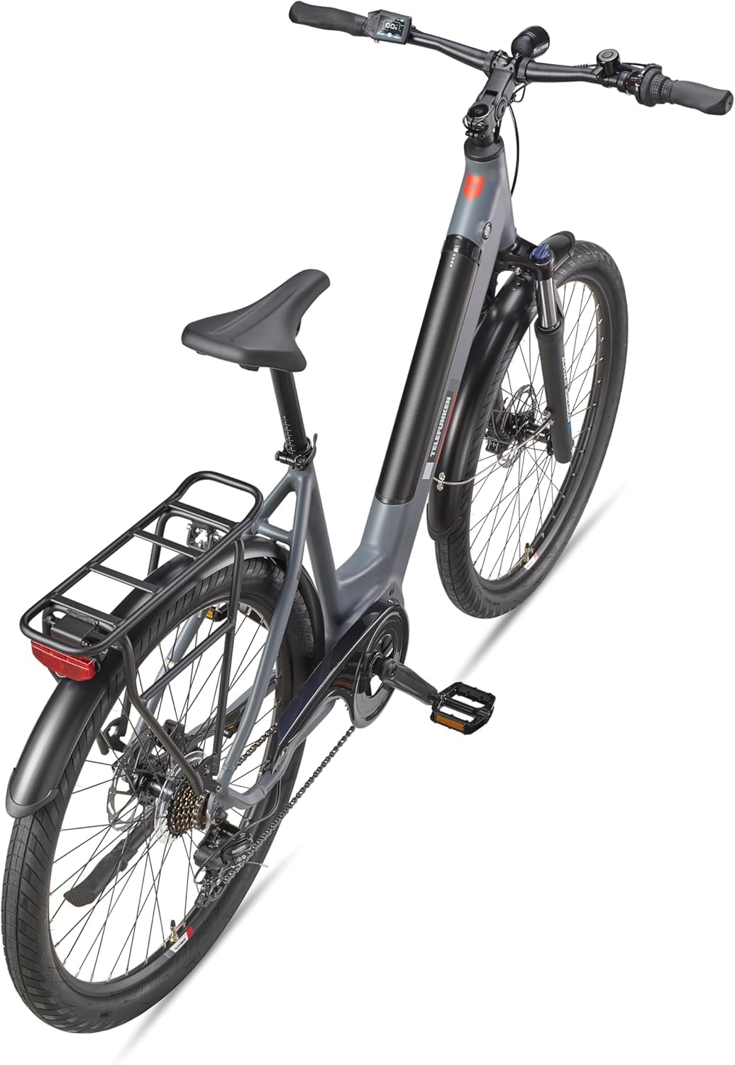 TELEFUNKEN Bicicletta elettrica da donna da 27,5 pollici con motore | Batteria agli ioni di litio da 468 Wh, cambio Shimano a 7 marce, portata 100 km, bicicletta elettrica con freni a disco